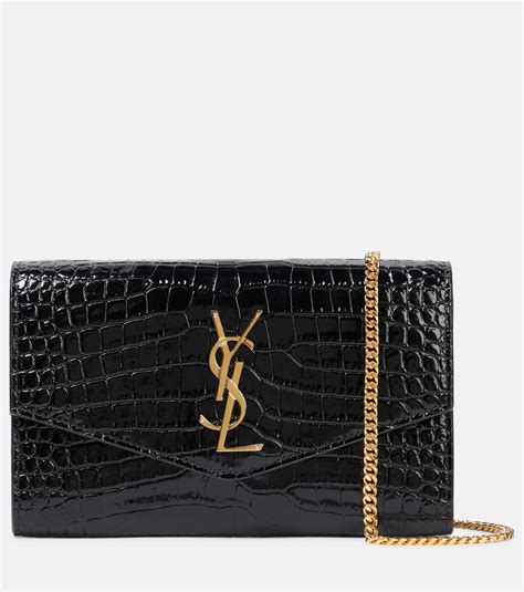 ysl uptown leather wallet on chain|YSL large wallet on chain.